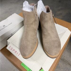 Esprit Women's Taupe Suede Ankle Boots